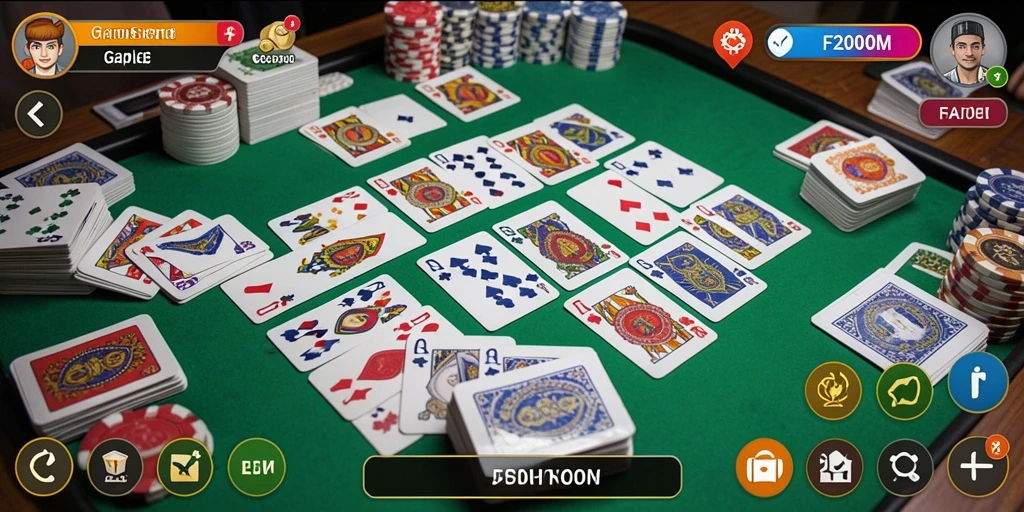 Tampilan gameplay seru Gaple di F200M yang menantang.