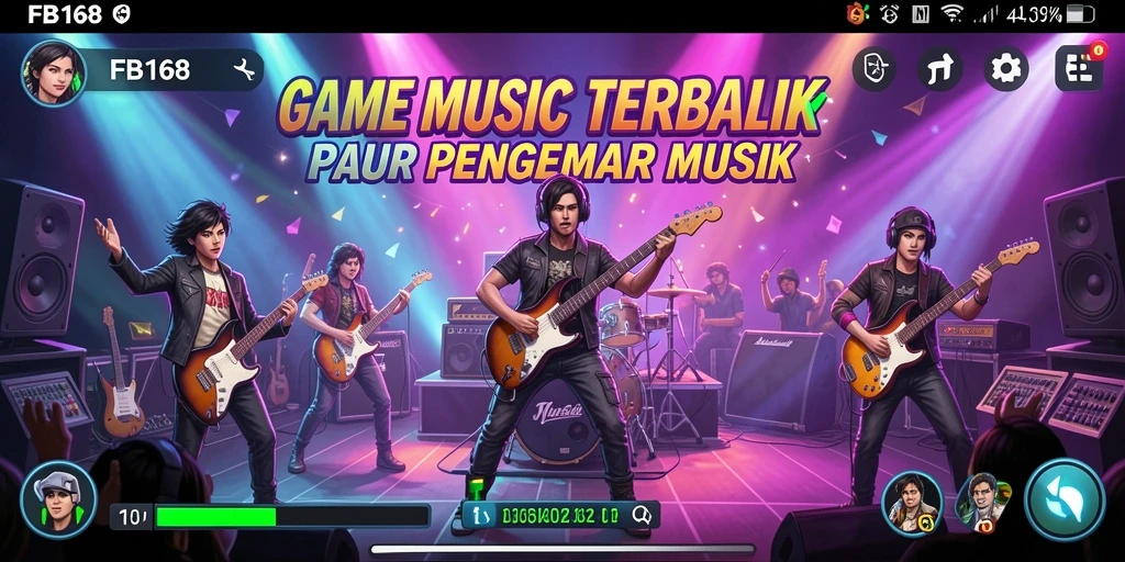 Tampilan gameplay FB168 menunjukkan keseruan bermain musik.