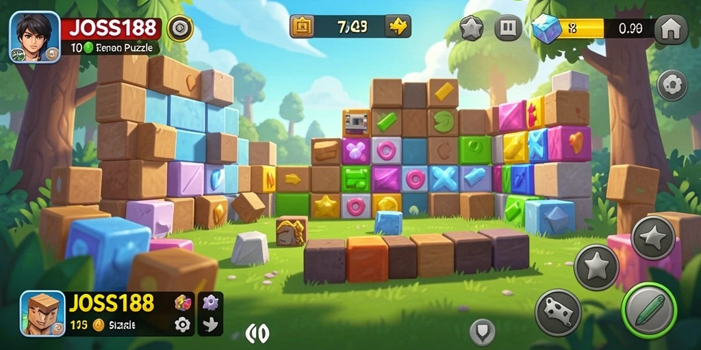 Gambaran gameplay JOSS188 dengan puzzle yang menantang dan menarik.