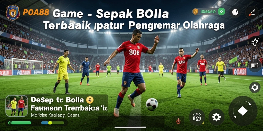Tangkapan layar permainan POA88 menampilkan aksi sepak bola yang mendebarkan.