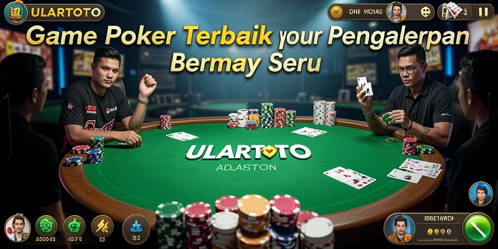 Tampilan gameplay ULARTOTO dengan suasana Poker yang mendebarkan.